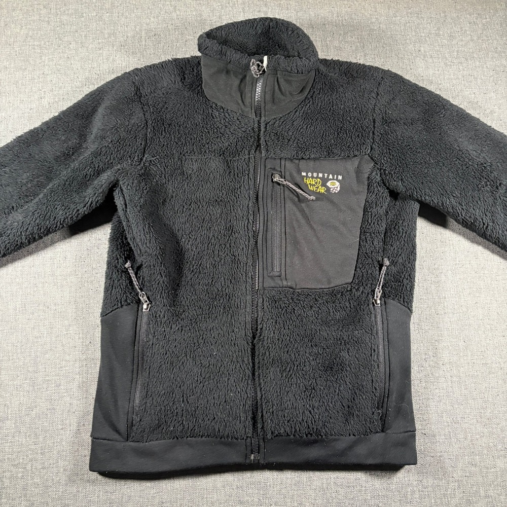 Mountain Hardwear Fleece Jacket Womens M Black Monkey Woman Polartec OL1689
